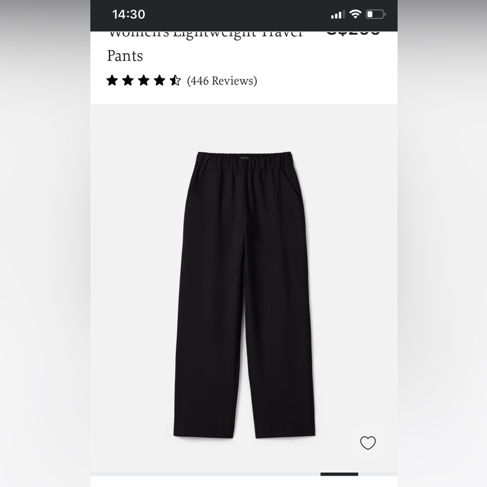 Women's Black Lightweight Travel Pants